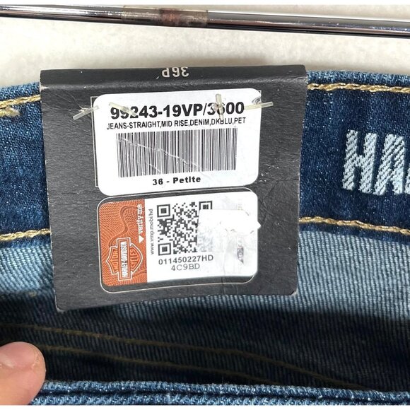 Harley Davidson Women's Straight Leg Mid-Rise Jeans sz 36P - Picture 12 of 13